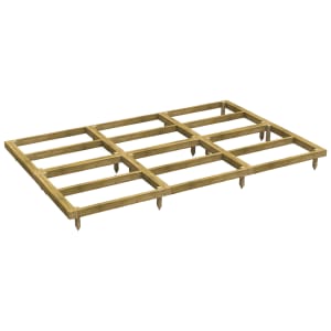 Power Sheds 12 x 8ft Pressure Treated Garden Building Base Kit
