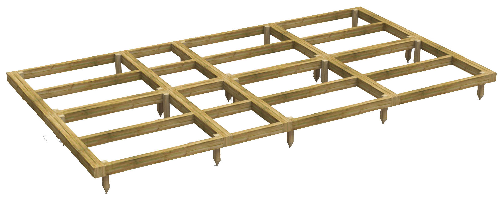 Image of Power Sheds 14 x 8ft Pressure Treated Garden Building Base Kit
