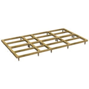 Power Sheds 14 x 8ft Pressure Treated Garden Building Base Kit
