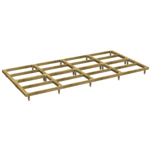 Power Sheds 16 x 8ft Pressure Treated Garden Building Base Kit