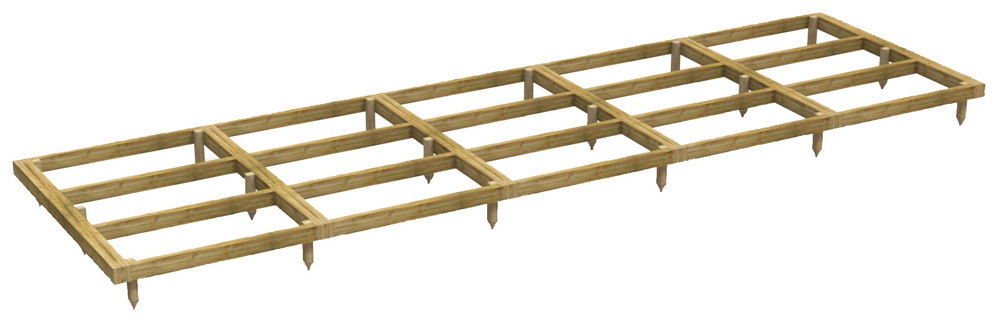Power Sheds 20 x 6ft Pressure Treated Garden Building Base Kit