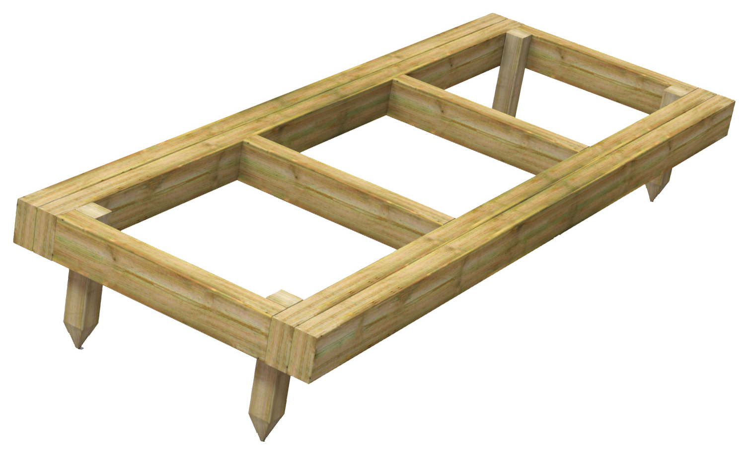 Powersheds Pressure Treated Garden Building Base Kit - 2 x 6ft