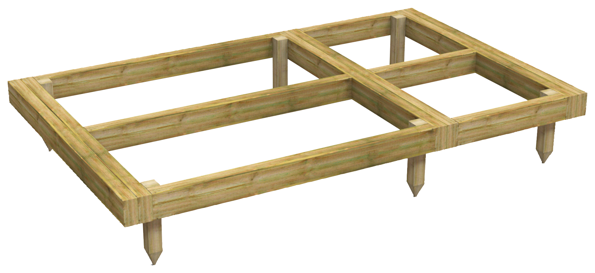 Image of Power Sheds 6 x 4ft Pressure Treated Garden Building Base Kit