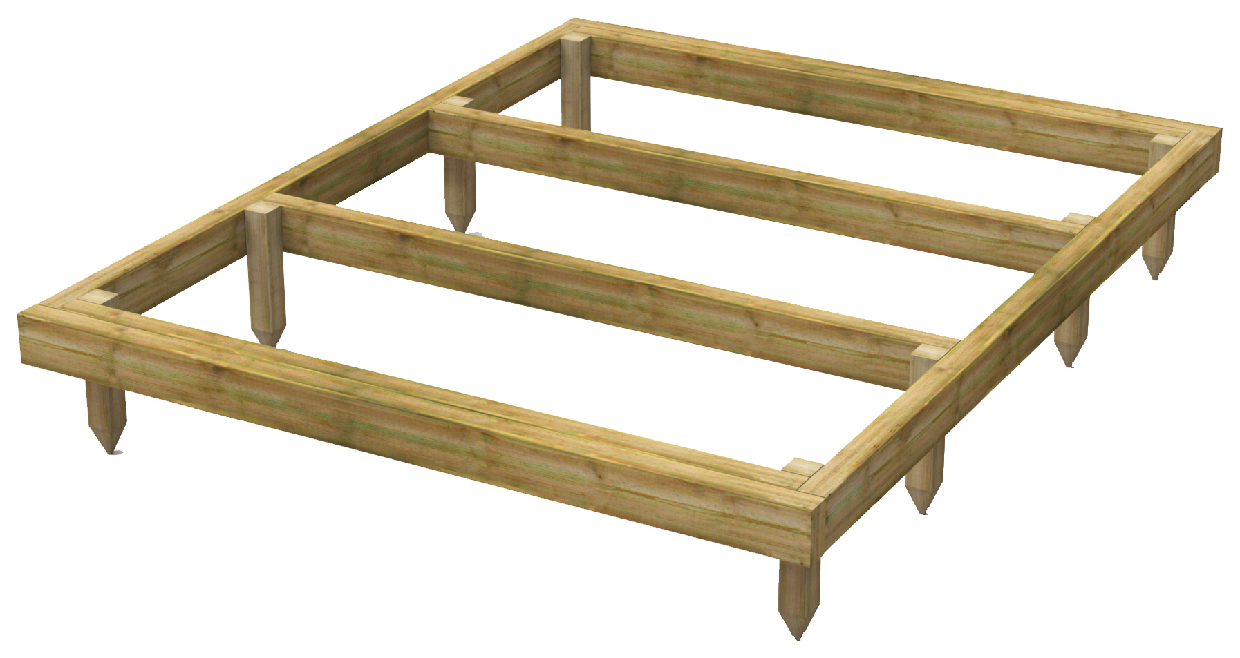 Power Sheds 6 x 5ft Pressure Treated Garden Building Base Kit
