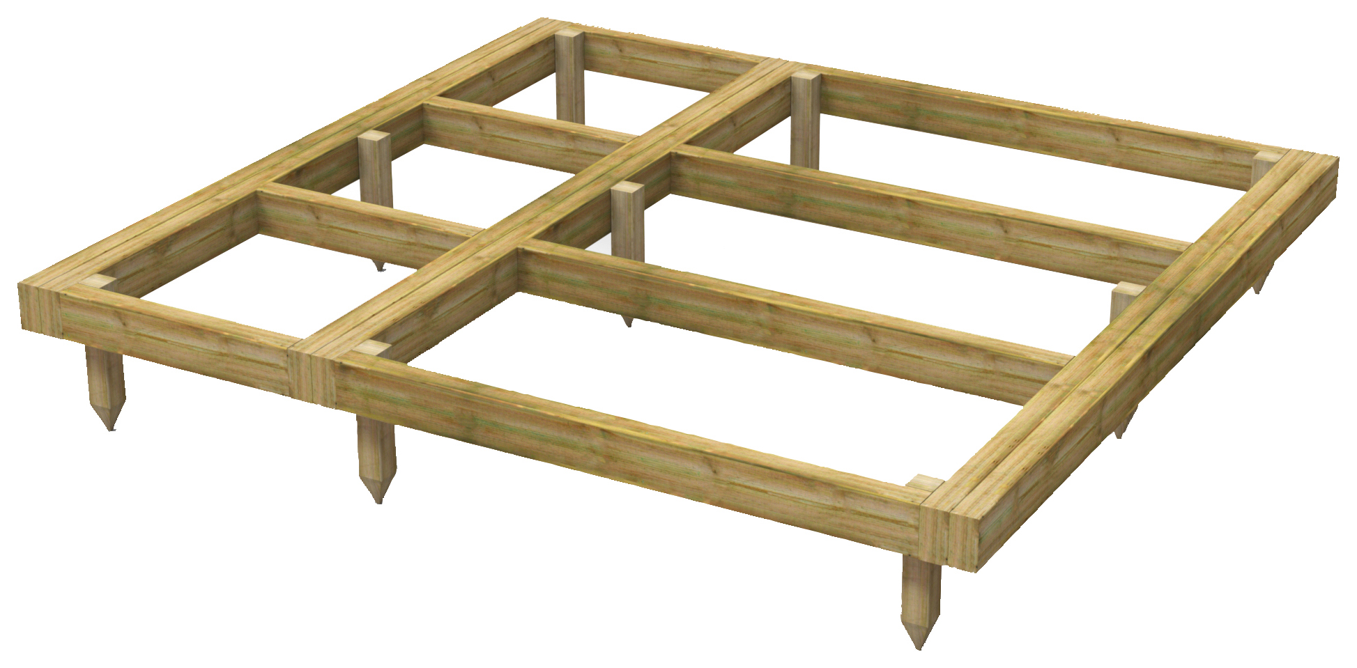 Power Sheds 6 x 6ft Pressure Treated Garden Building Base Kit