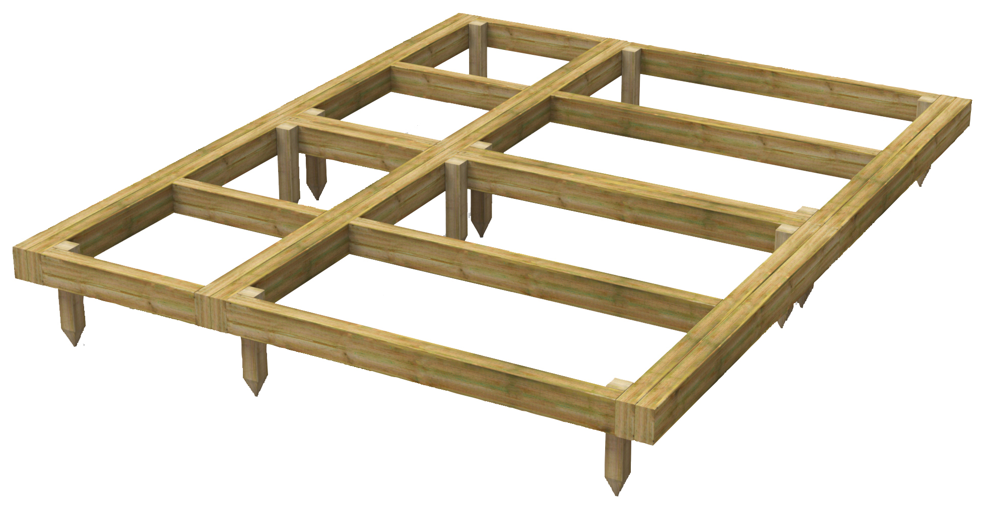 Image of Power Sheds 6 x 8ft Pressure Treated Garden Building Base Kit