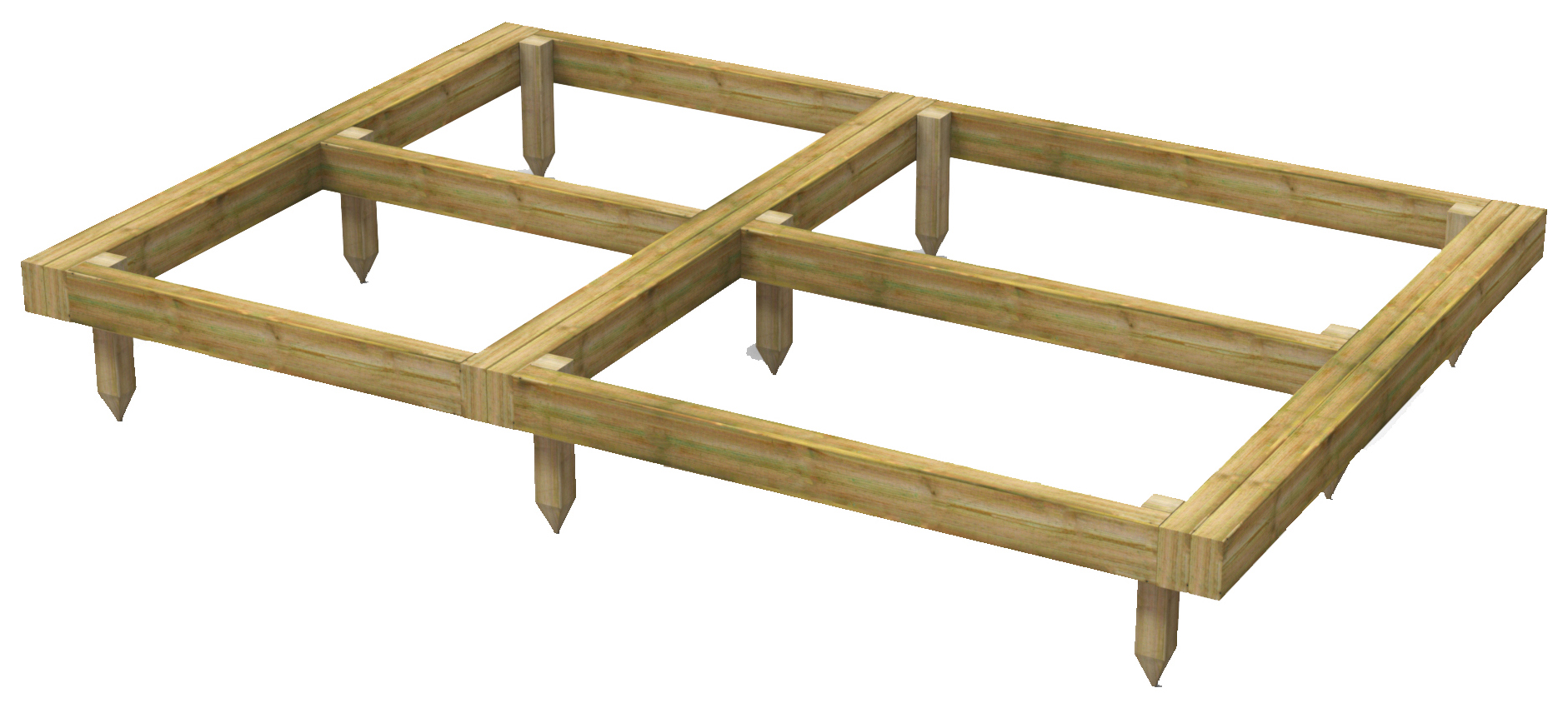 Power Sheds 7 x 5ft Pressure Treated Garden Building Base Kit