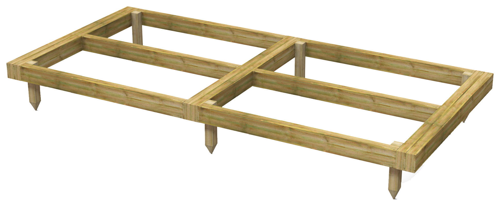 Power Sheds 8 x 4ft Pressure Treated Garden Building Base Kit