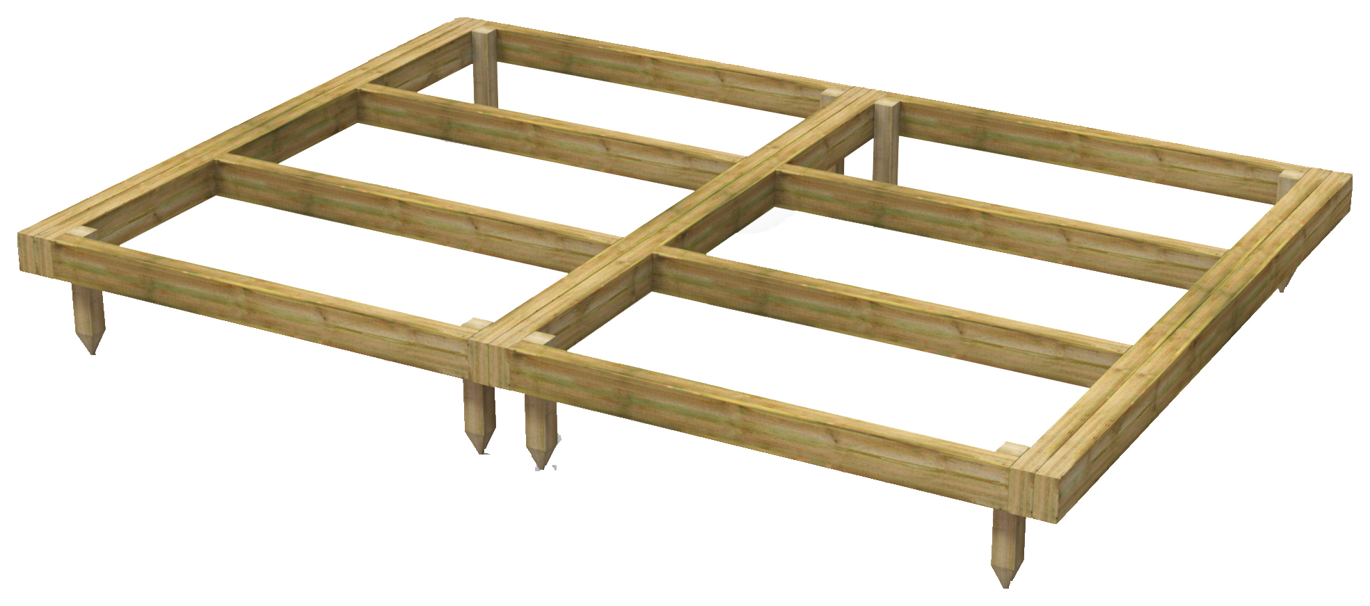 Power Sheds 8 x 6ft Pressure Treated Garden Building Base Kit