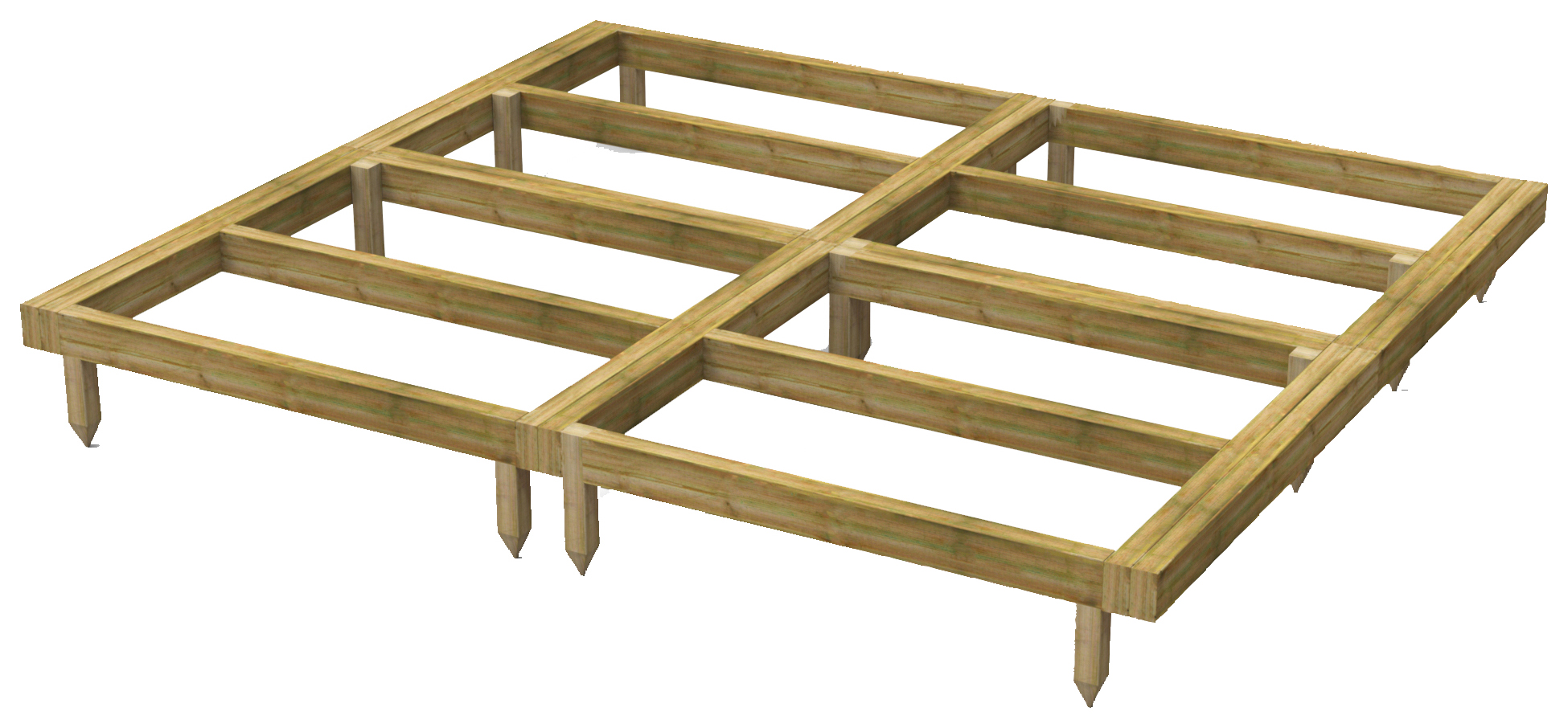 Image of Power Sheds 8 x 8ft Pressure Treated Garden Building Base Kit