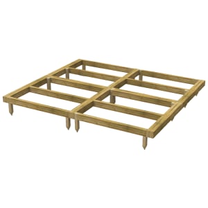 Power Sheds 8 x 8ft Pressure Treated Garden Building Base Kit