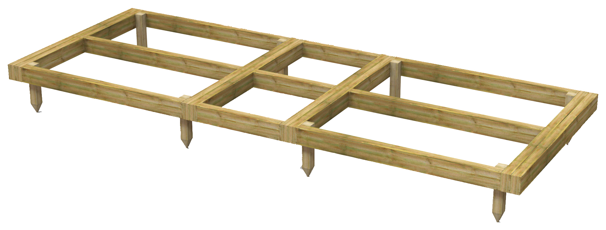 Powersheds Pressure Treated Garden Building Base Kit - 10 x 4ft