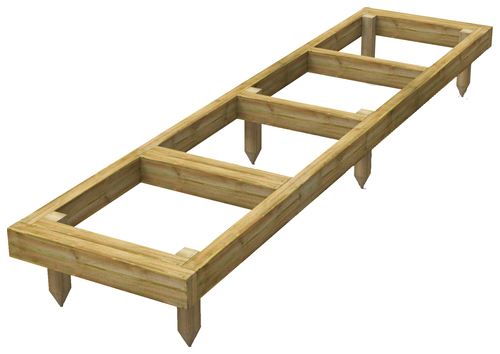 Powersheds Pressure Treated Garden Building Base Kit - 8 x 2ft