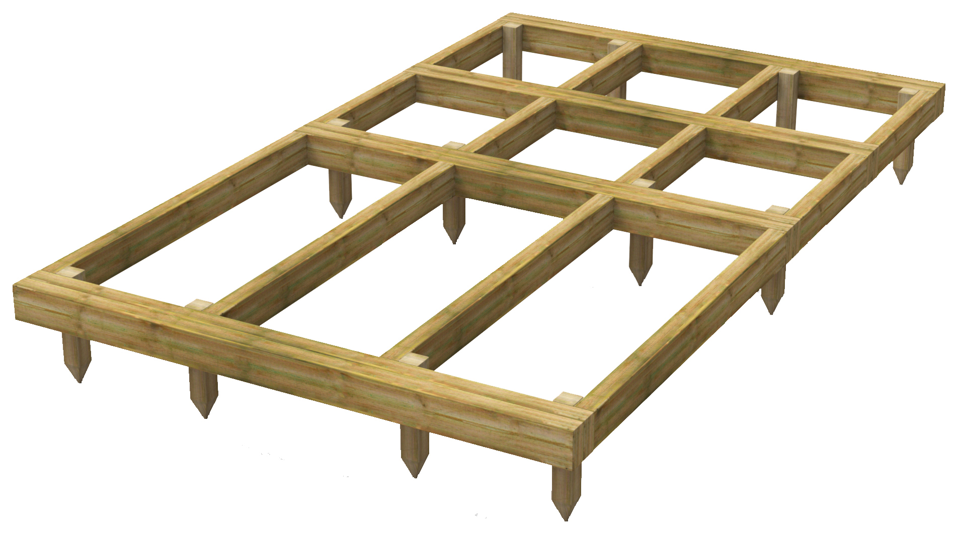 Image of Power Sheds 8 x 5ft Pressure Treated Garden Building Base Kit