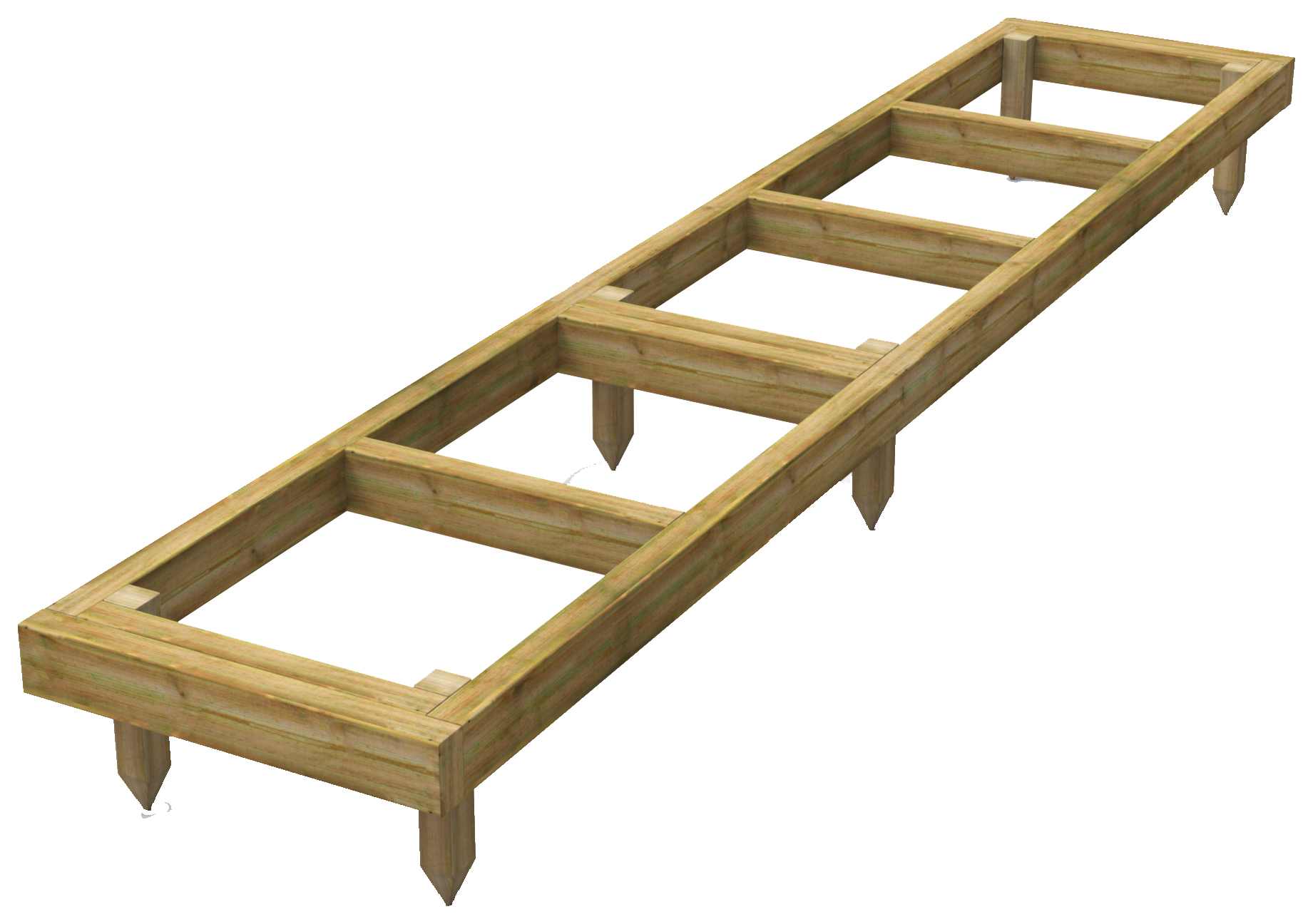Powersheds Pressure Treated Garden Building Base Kit - 10 x 2ft