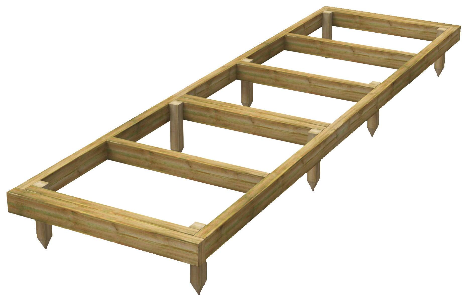 Power Sheds Pressure Treated Garden Building Base Kit - 10 x 3ft