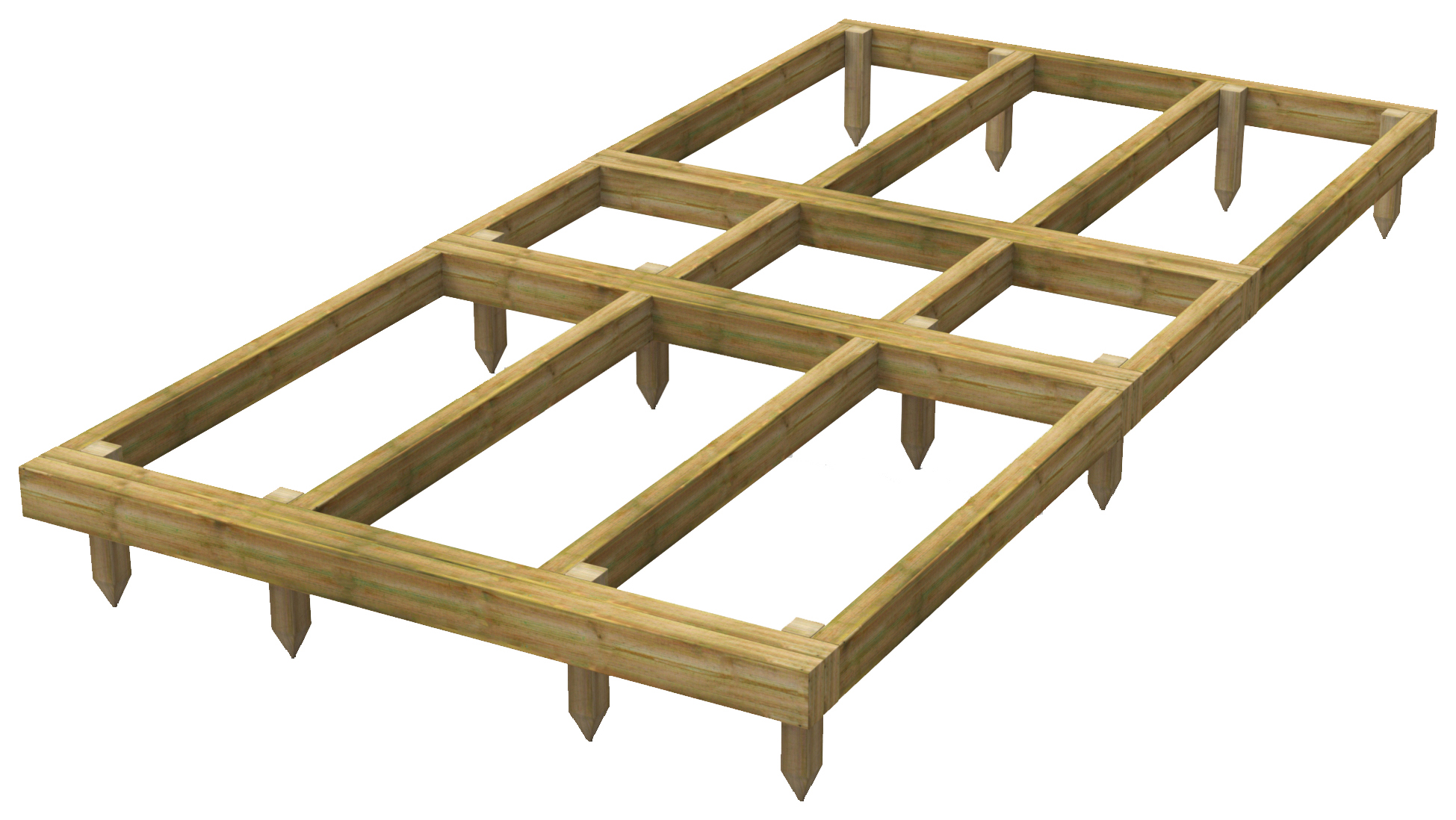 Powersheds Pressure Treated Garden Building Base Kit - 10 x 5ft