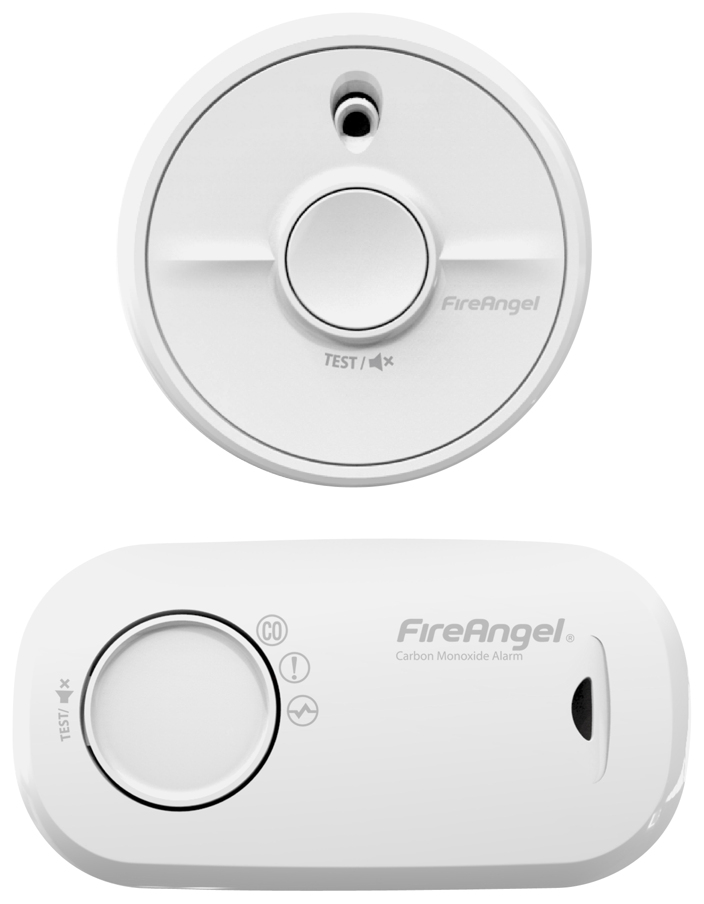 Image of FireAngel FA3313-SB1-T2 Optical Smoke Alarm + CO Alarm with 1 Year Replaceable Batteries – Twin Pack