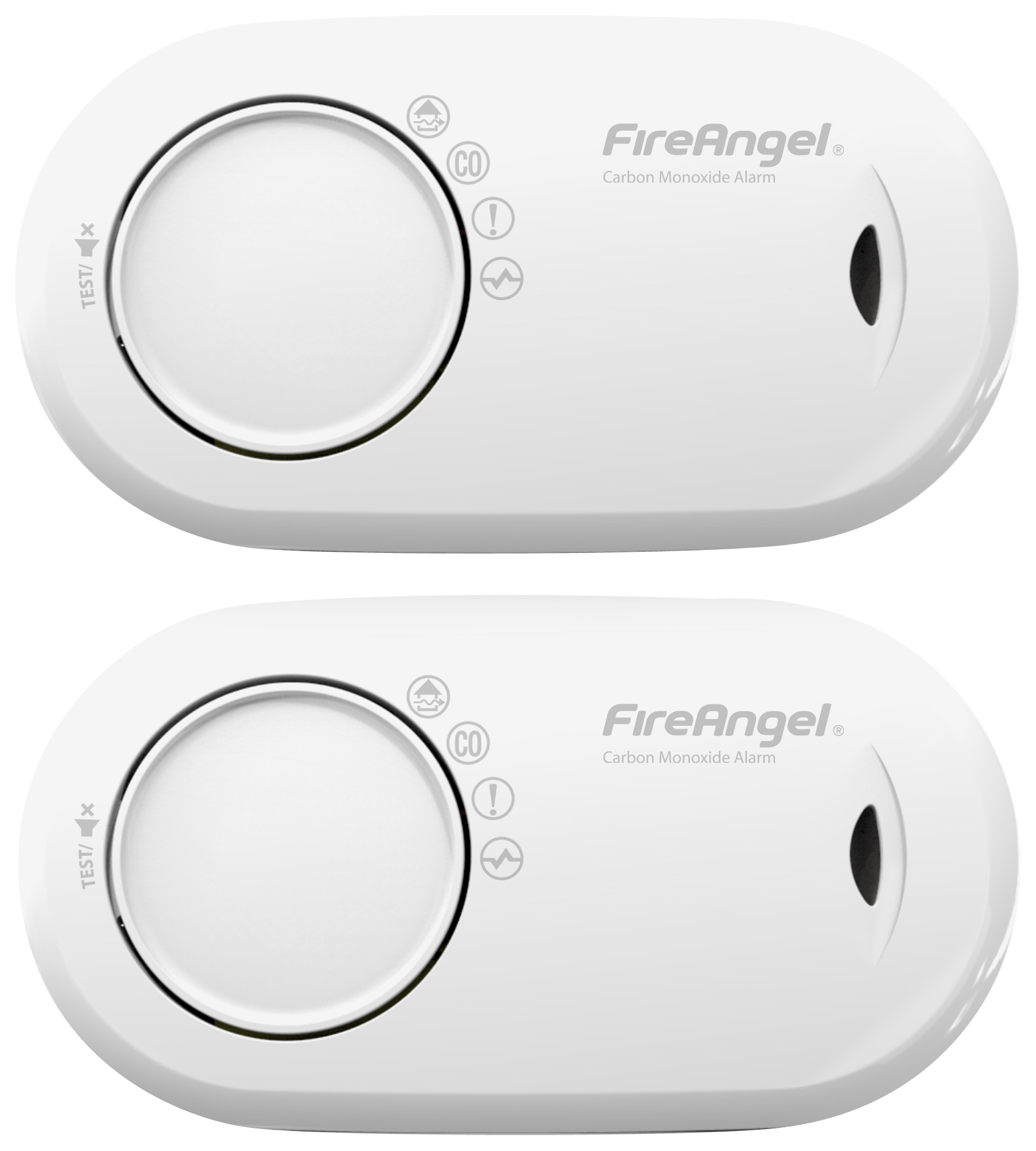 FireAngel FA3820-T2 CO Alarm with 10 Year Sealed For Life Battery - Twin Pack