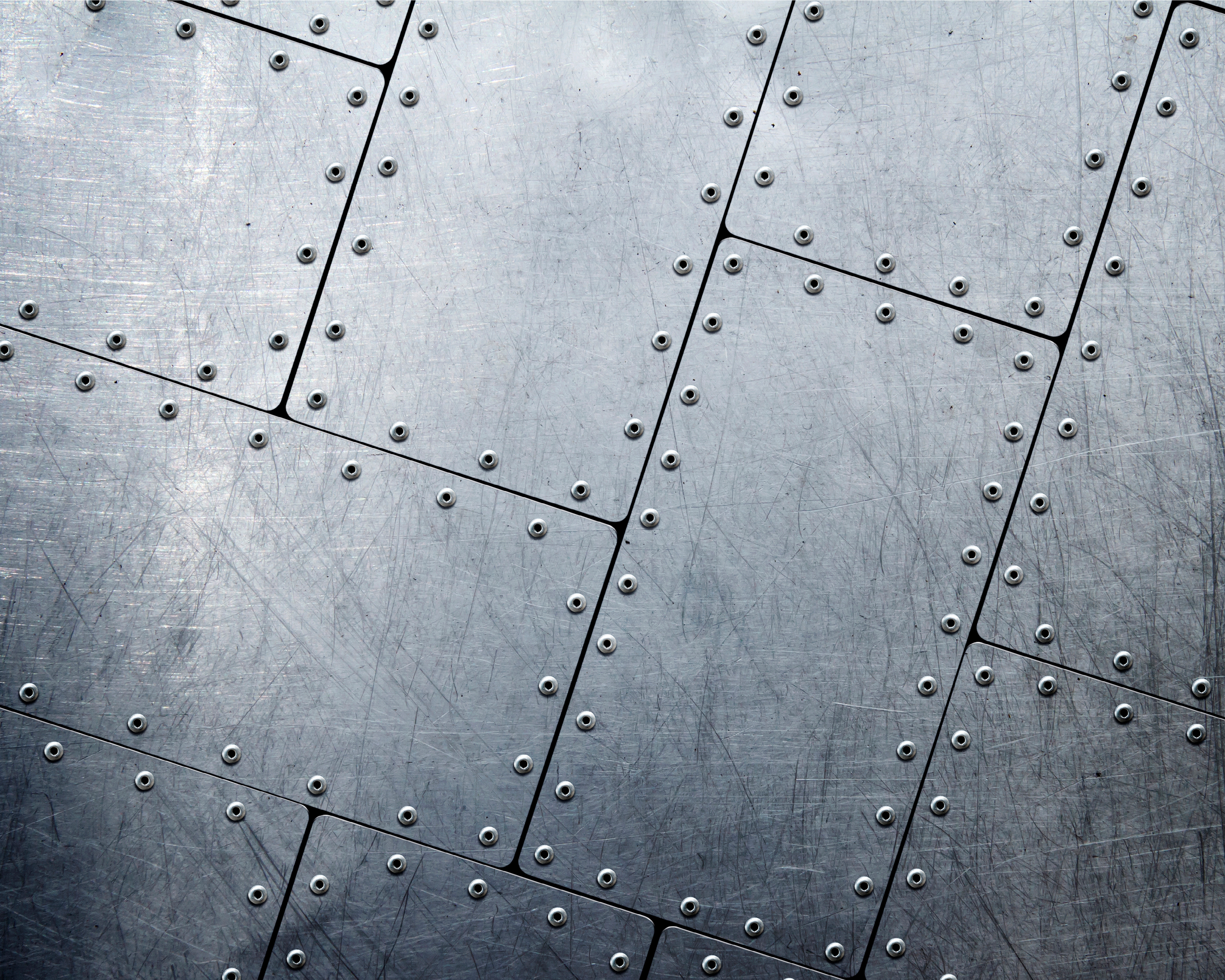 Origin Murals Tiled Metal Steel Wall Mural - 3 x 2.4m
