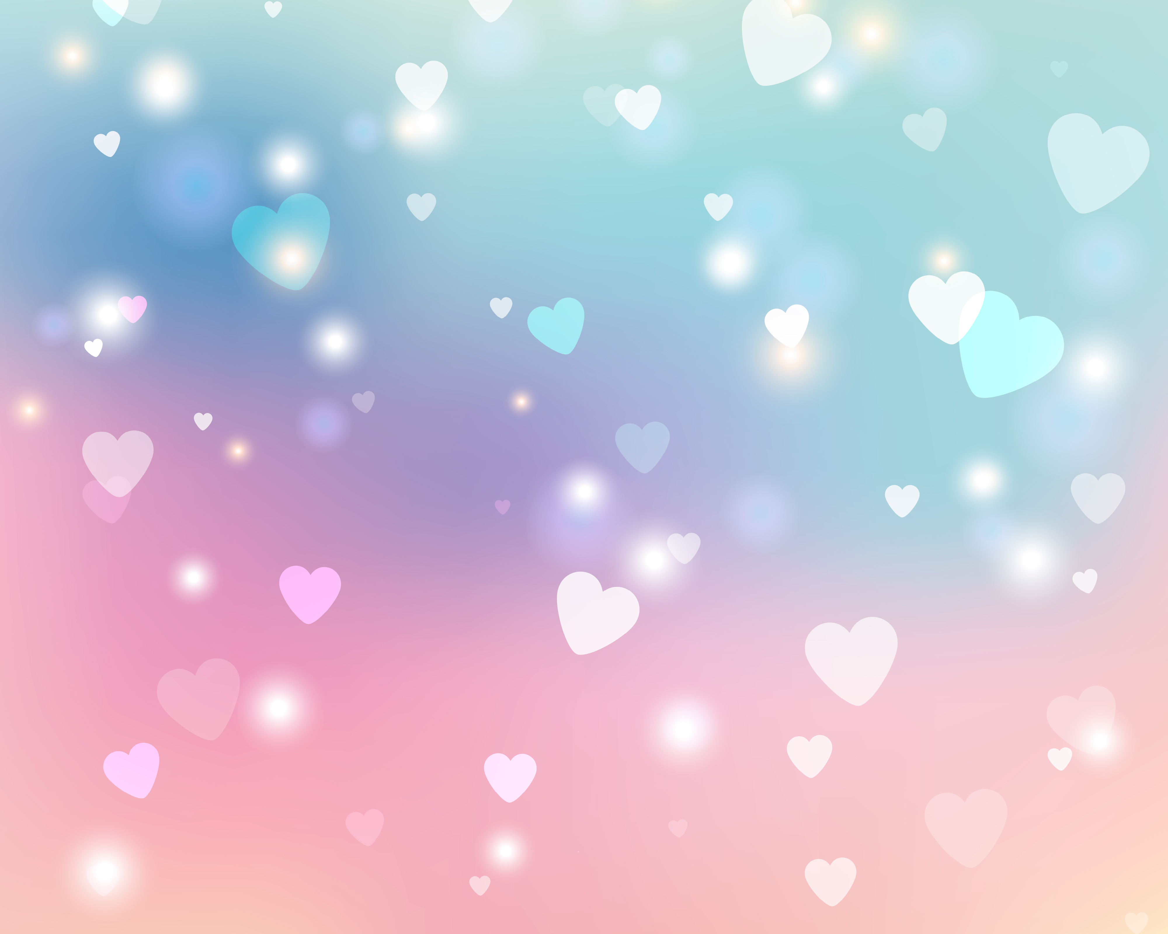 Image of Origin Murals Sweet Hearts Pastel Wall Mural - 3 x 2.4m