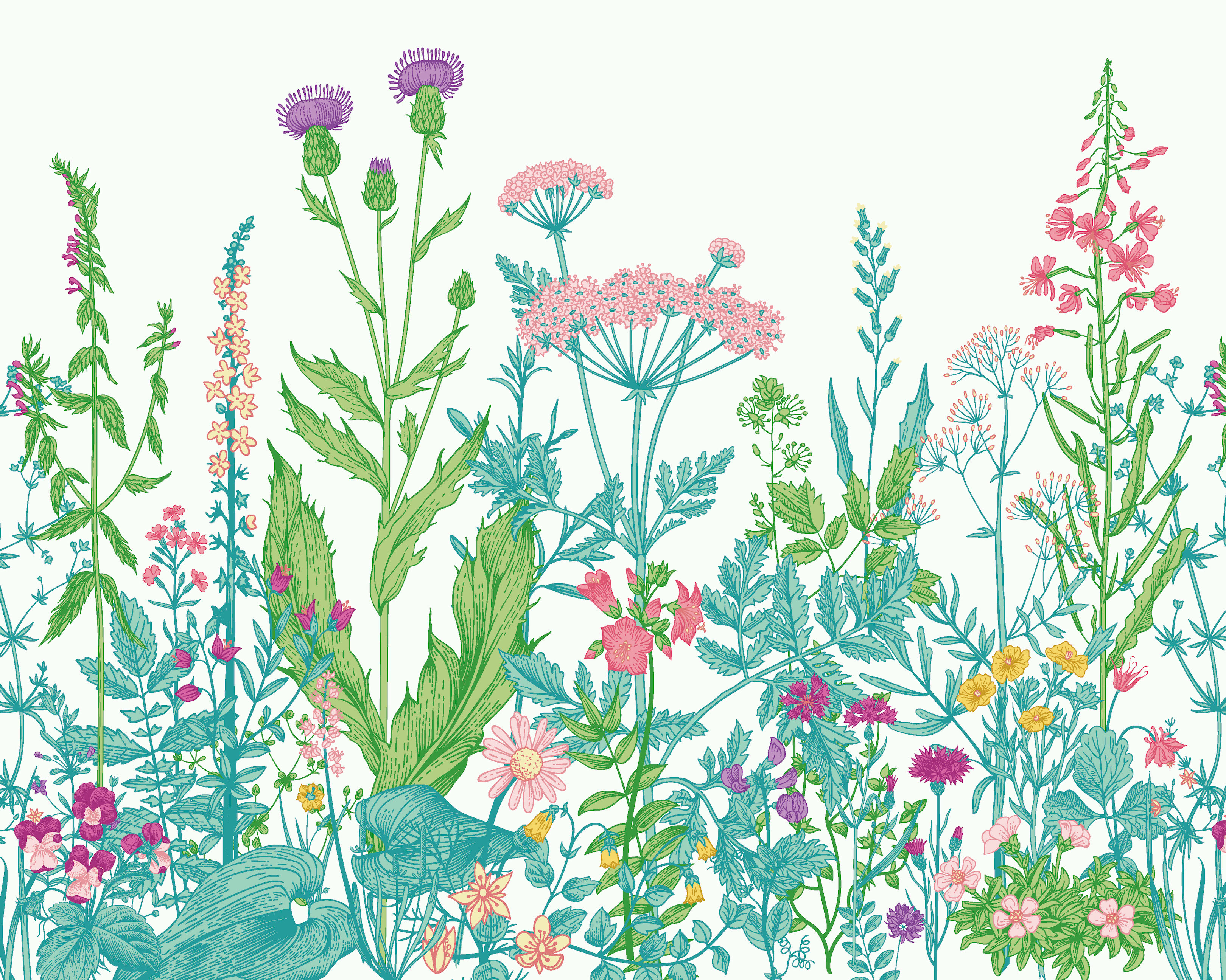 Image of Origin Murals Botanical Fleur Summer Fruit Wall Mural - 3.5 x 2.8m