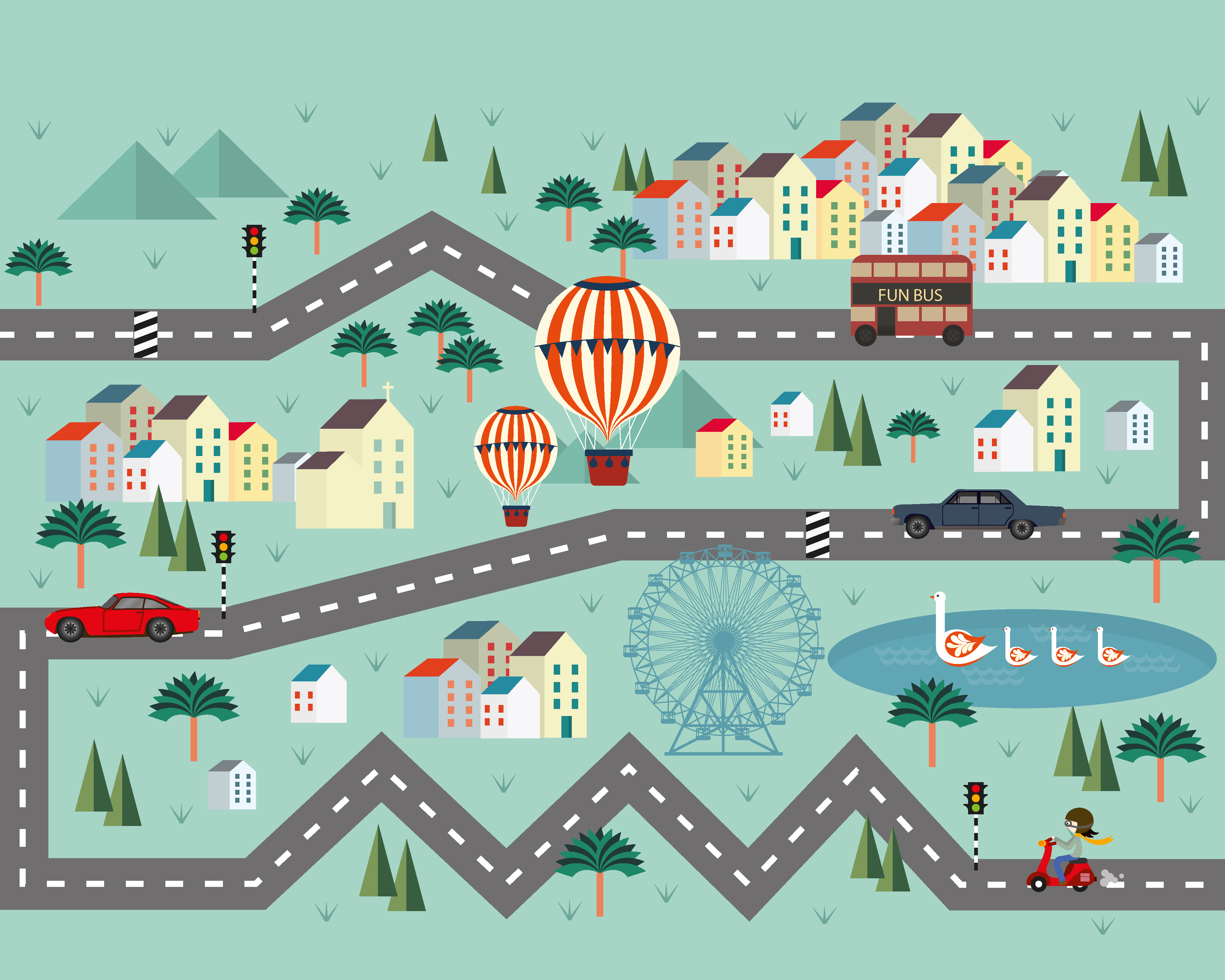 Origin Murals Mini Adventure Multi Wall Mural - 3.5 x 2.8m