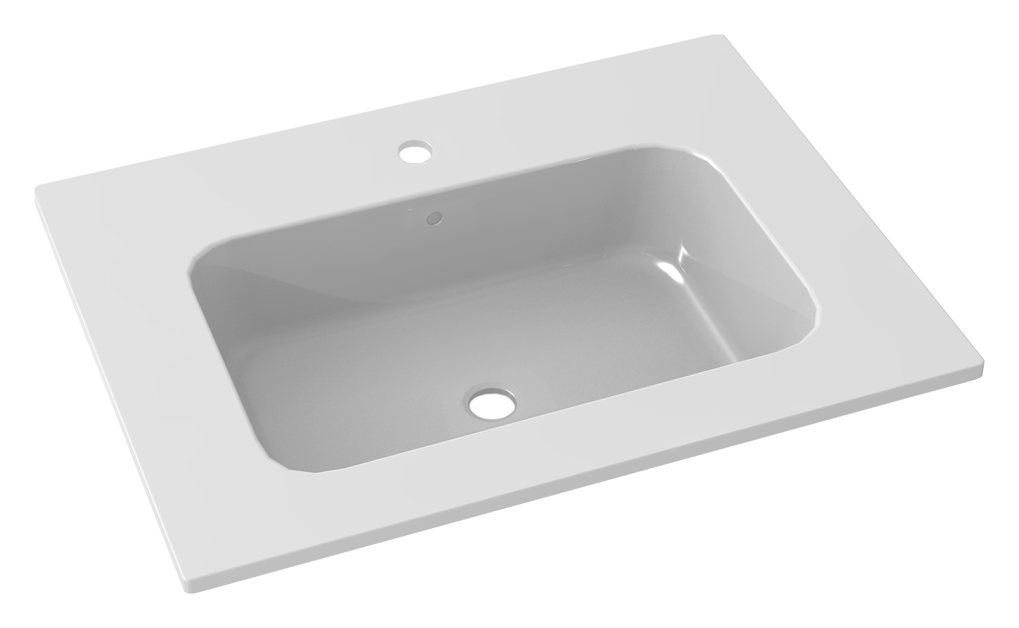 Image of Duarti By Calypso Twyford Cast Marble Vanity Basin - 610 x 405mm