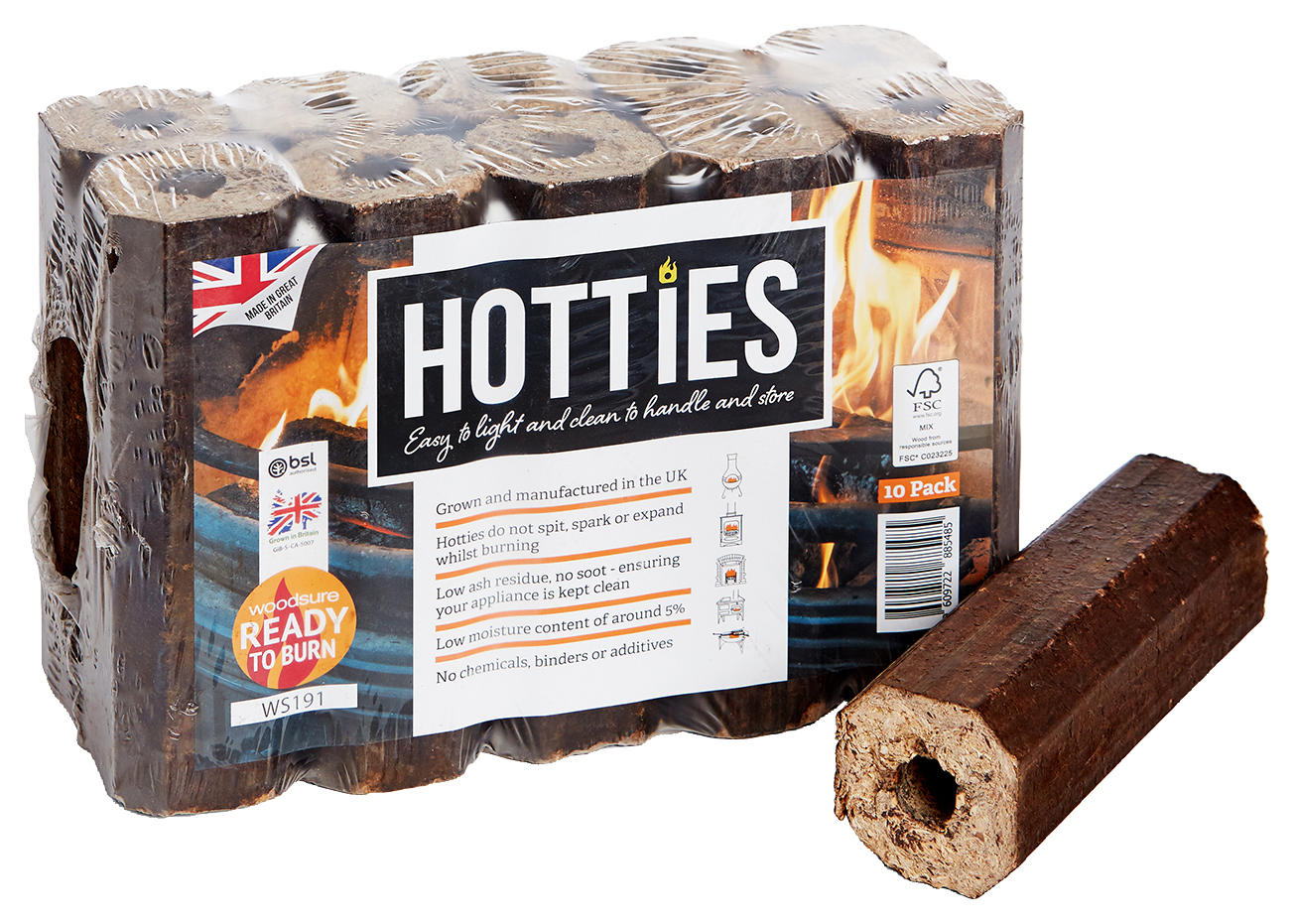 Hotties Heat Logs - Pack of 10