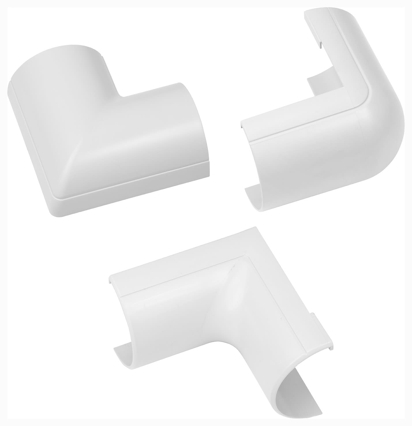DLine 50 x 25mm Trunking Accessory MultiPack Pack of 3 Wickes.co.uk