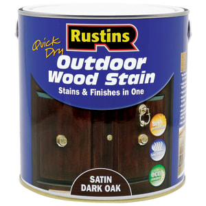 Rustins Outdoor Wood Stain - Dark Oak - 2.5L