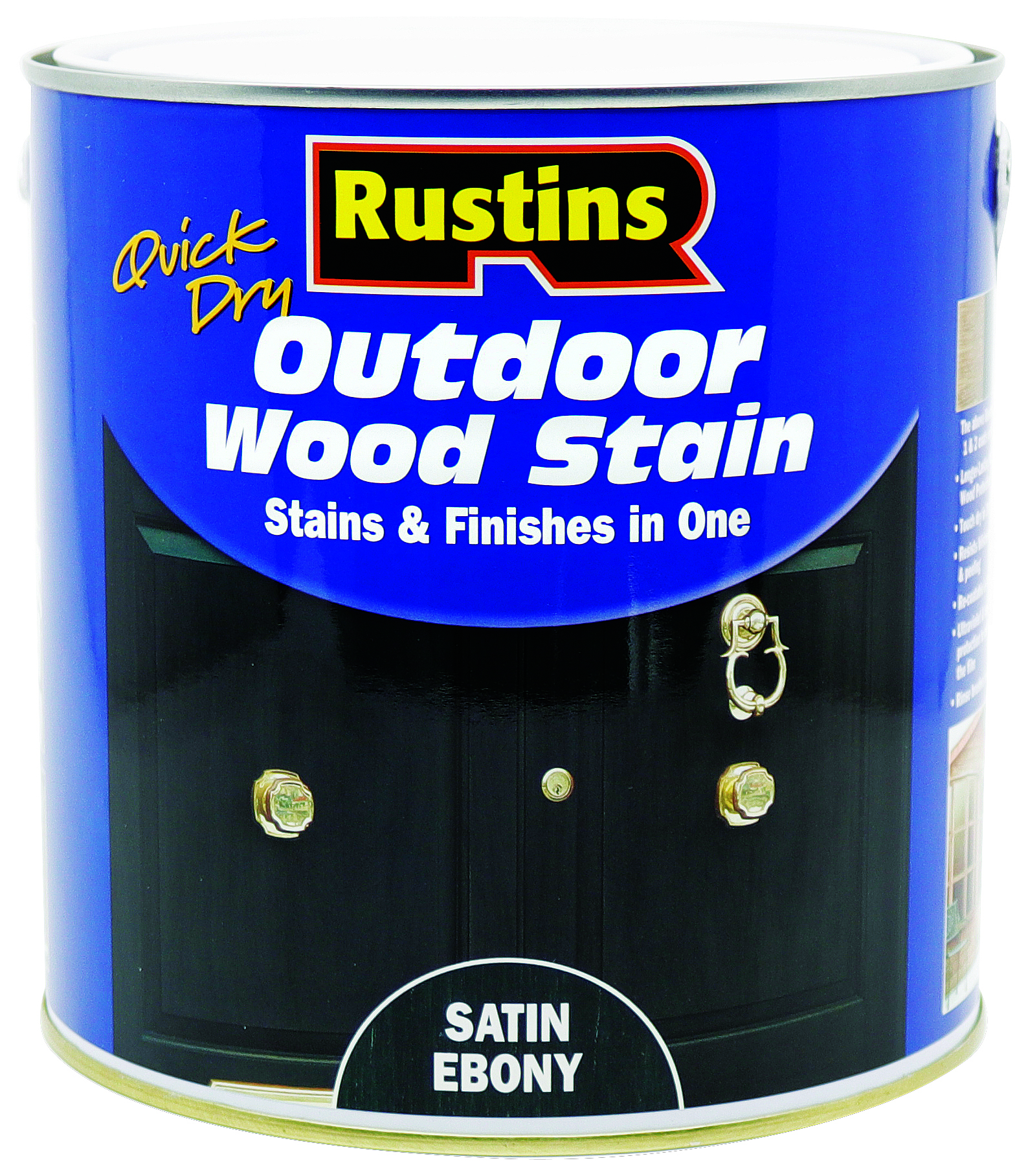 Rustins Outdoor Wood Stain - Ebony - 2.5L