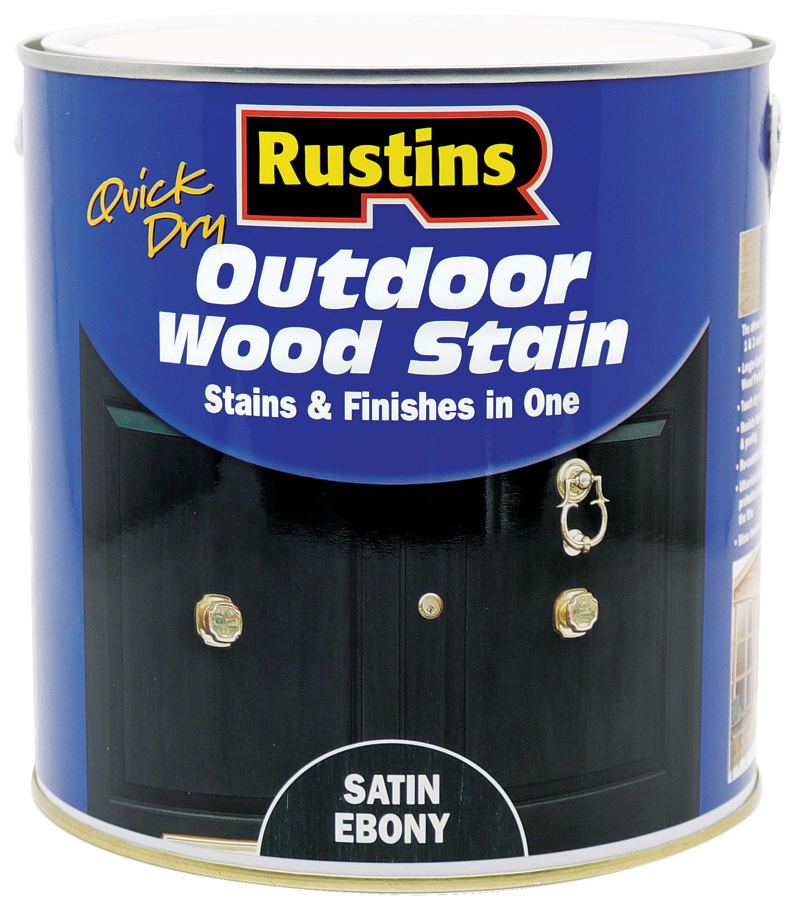 Rustins Outdoor Wood Stain - Ebony - 2.5L