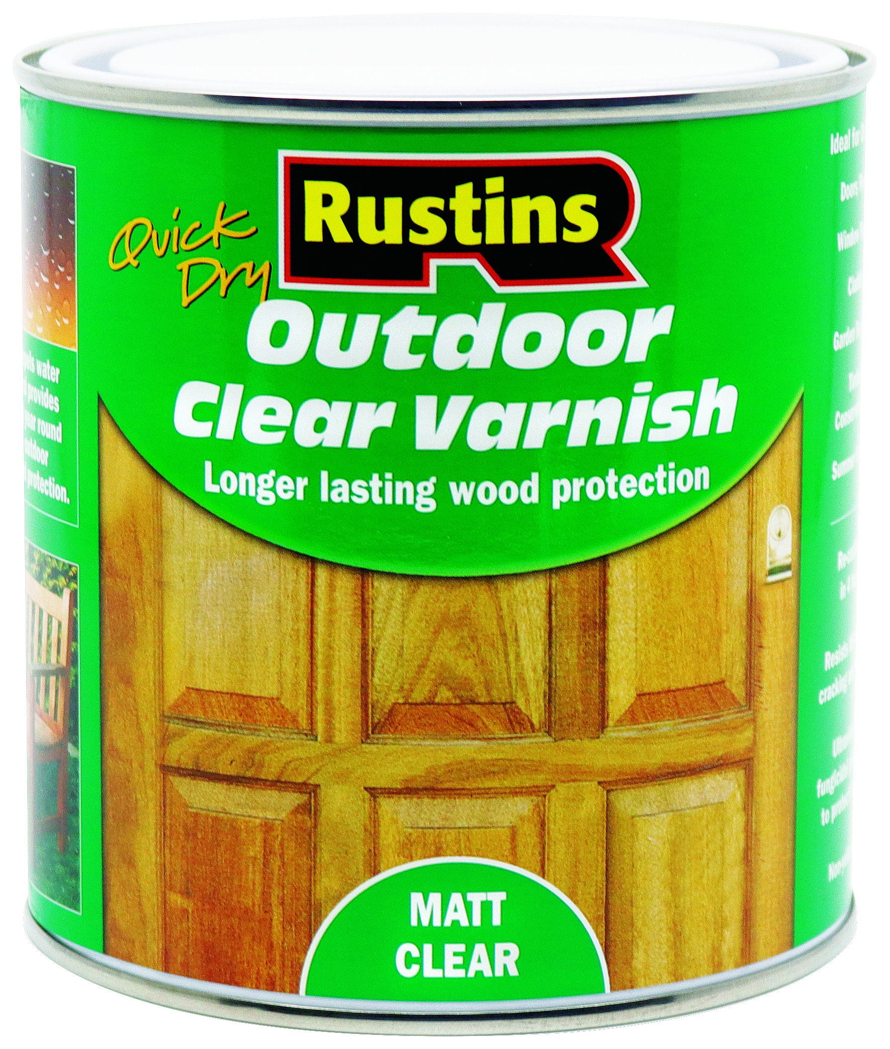 Rustins Quick Dry Outdoor Matt Varnish - Clear - 1L