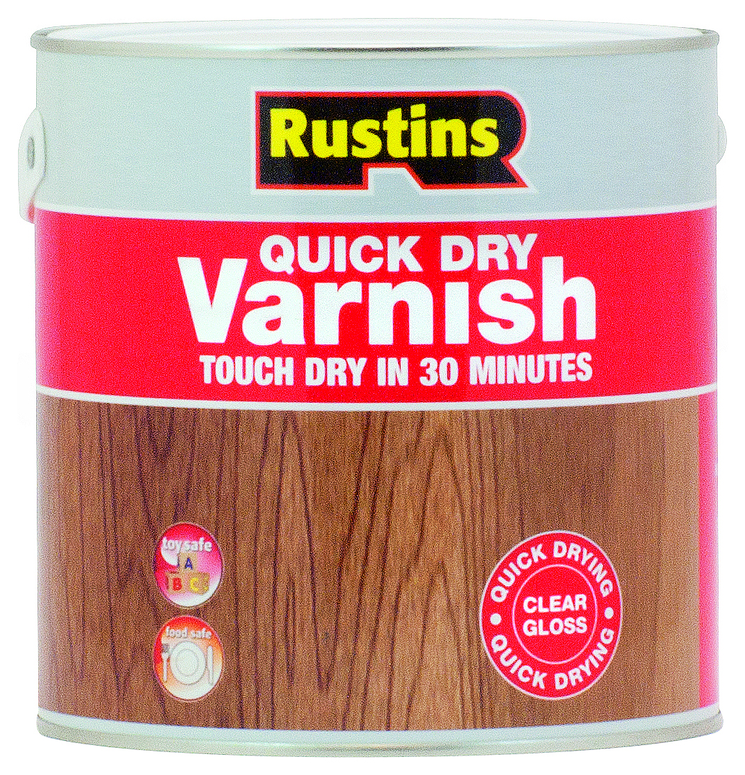 Image of Rustins Quick Dry Varnish - Clear Gloss - 2.5L