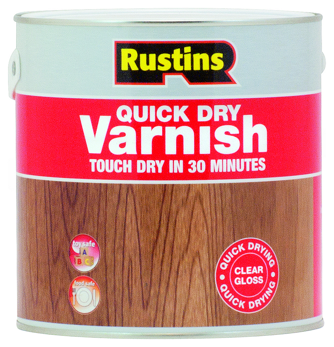 Rustins Quick Dry Gloss Varnish - Clear - 2.5L