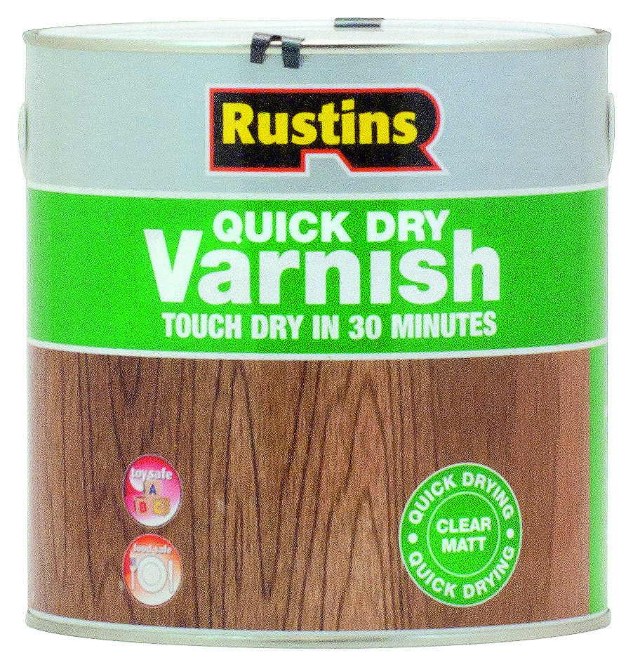 Rustins Quick Dry Matt Varnish - Clear - 2.5L