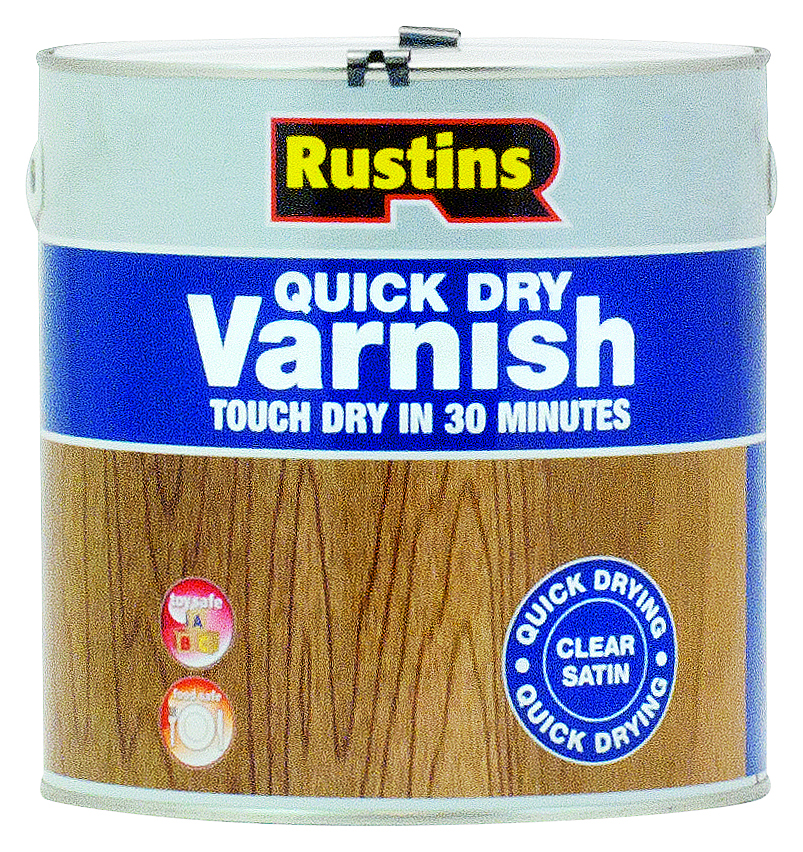 Rustins Quick Dry Satin Varnish - Clear - 2.5L