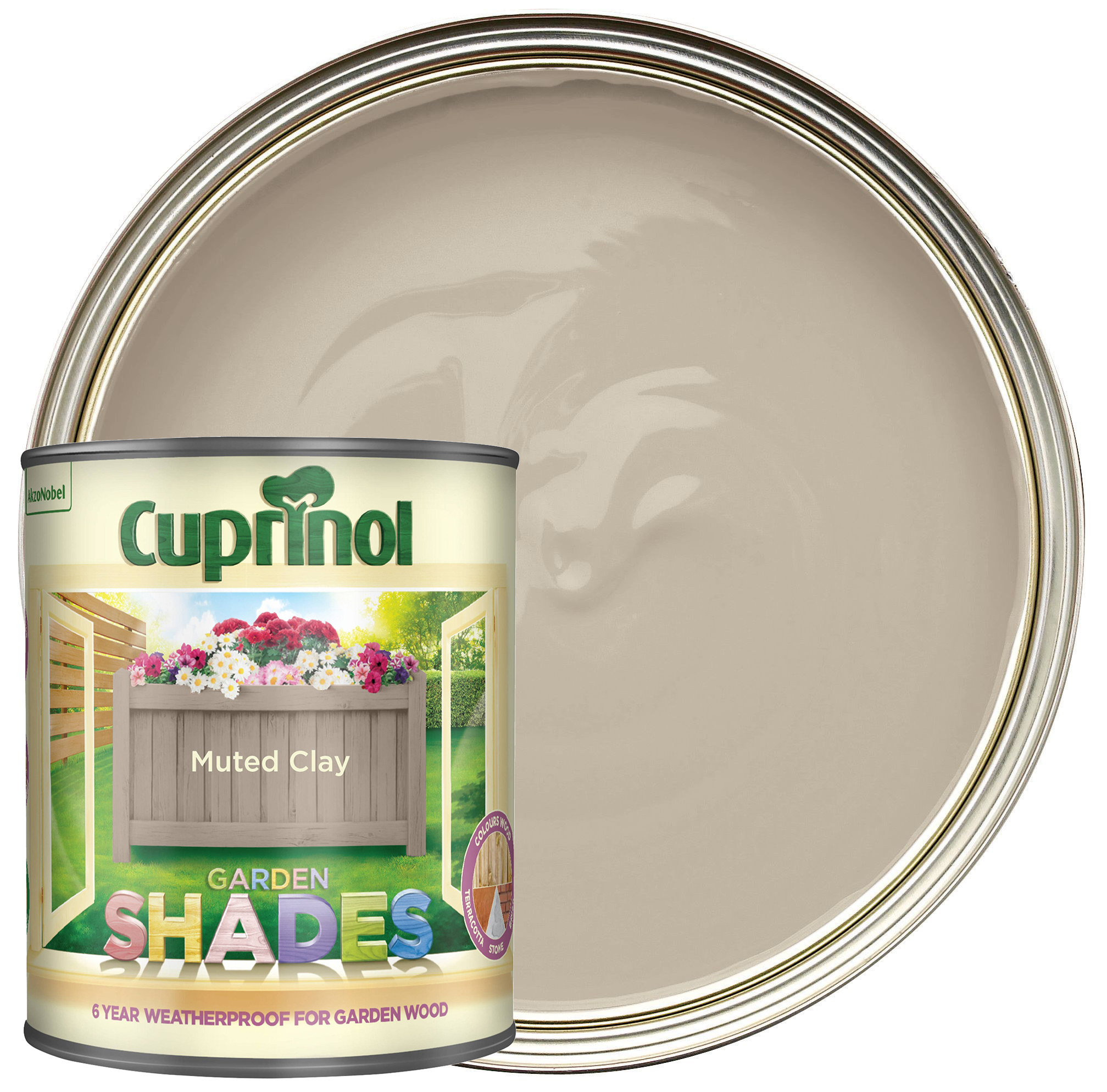 Cuprinol Garden Shades Matt Wood Treatment - Muted Clay - 1L