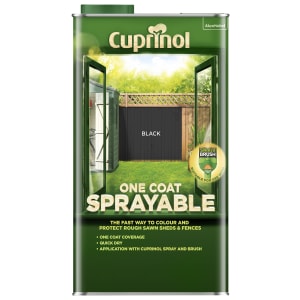 Cuprinol One Coat Sprayable Fence Treatment - Black - 5L