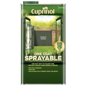 Cuprinol One Coat Sprayable Fence Treatment - Forest Green - 5L