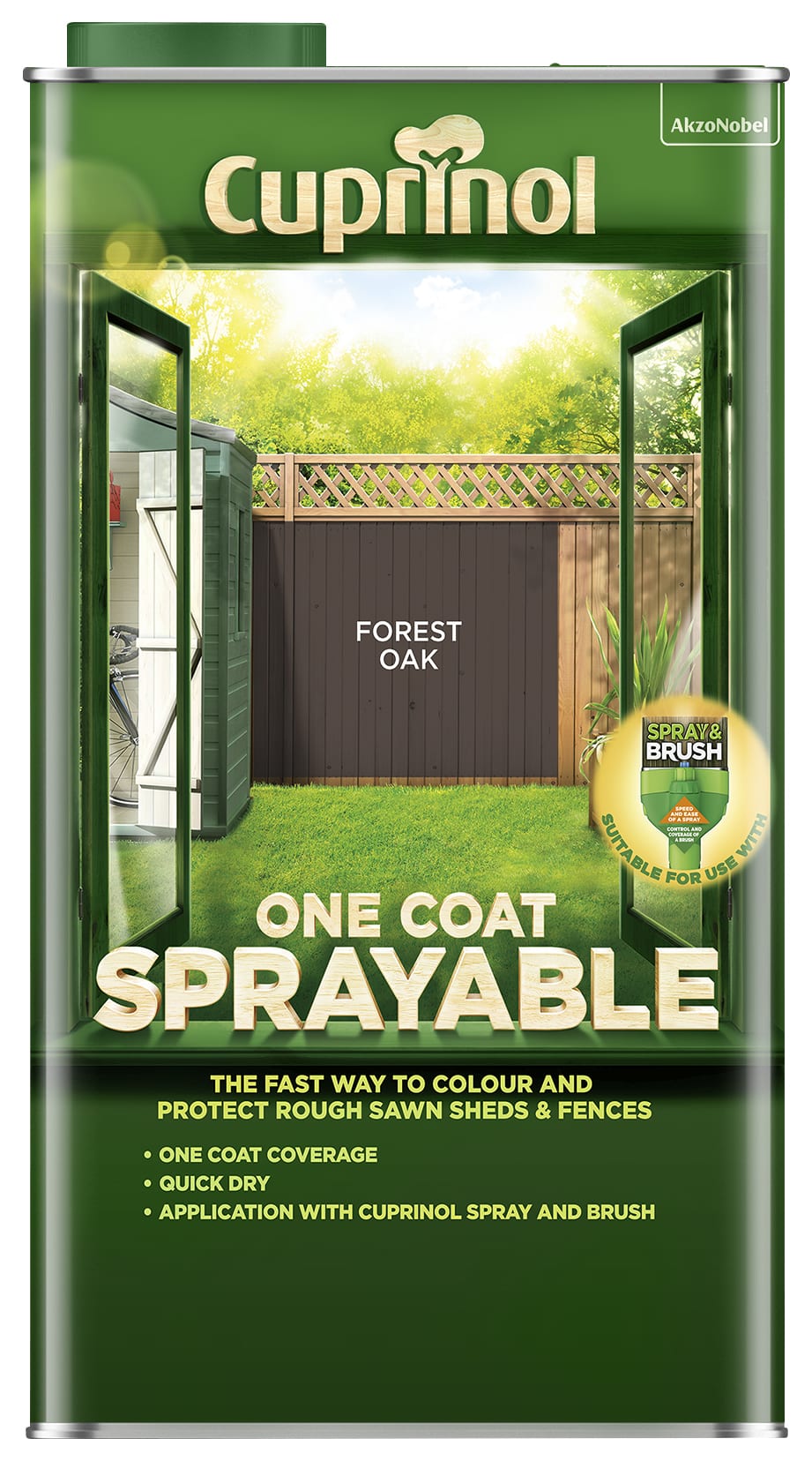 Cuprinol One Coat Sprayable Fence Treatment - Forest
