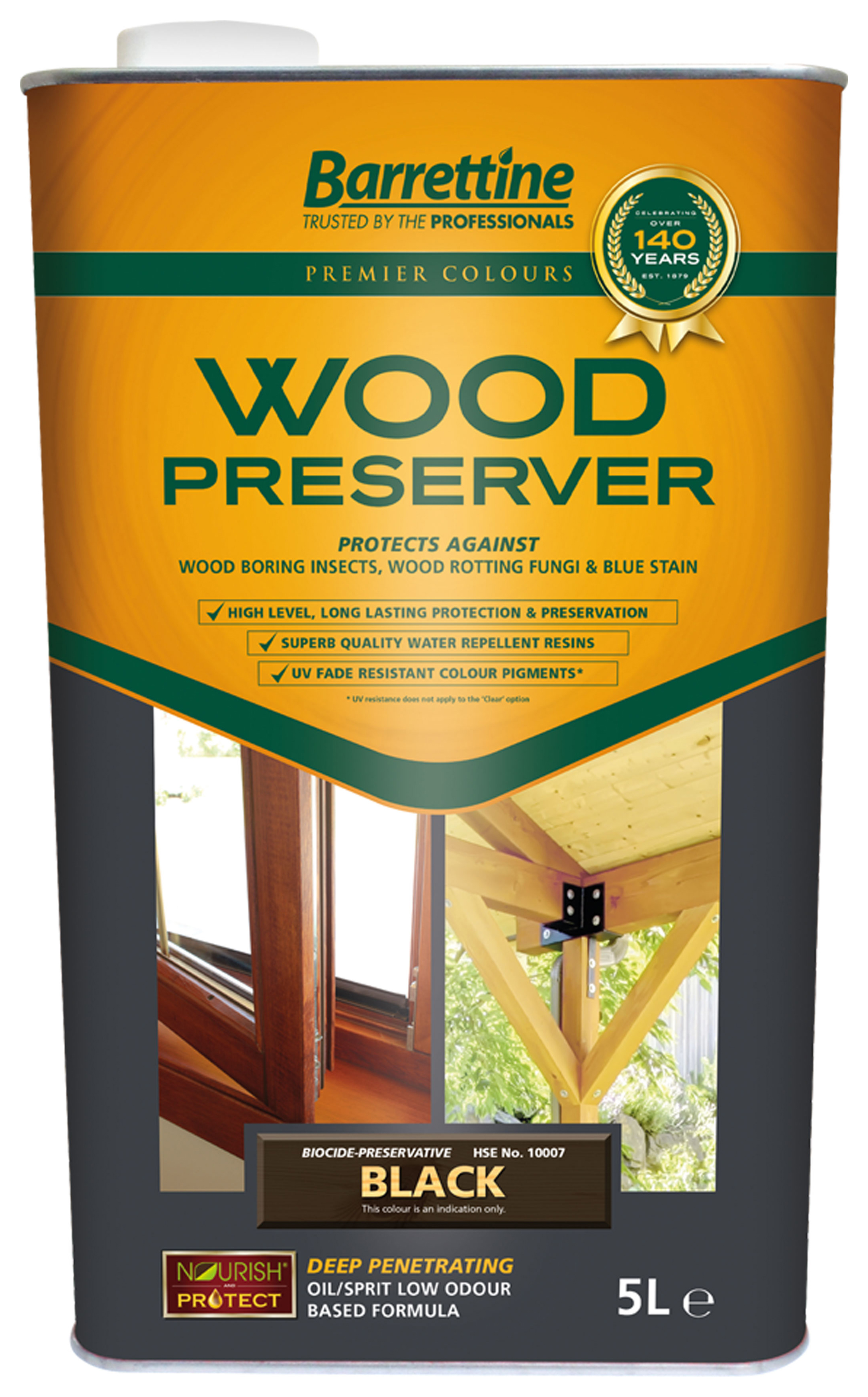 No Nonsense Wood Treatment Dark Brown 5Ltr - Screwfix