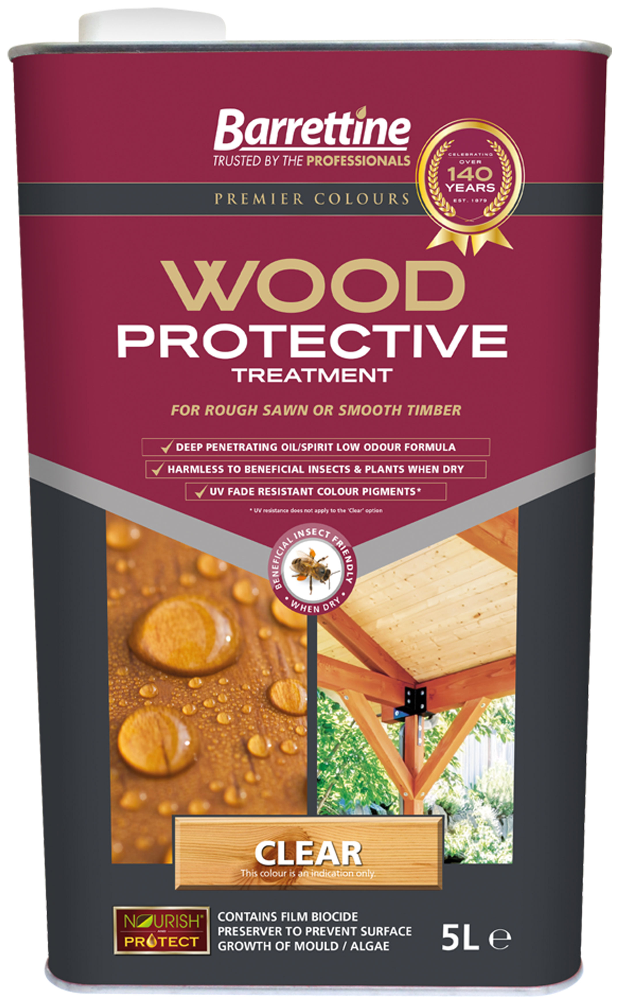 Image of Barrettine Wood Protective Treatment - Clear - 5L