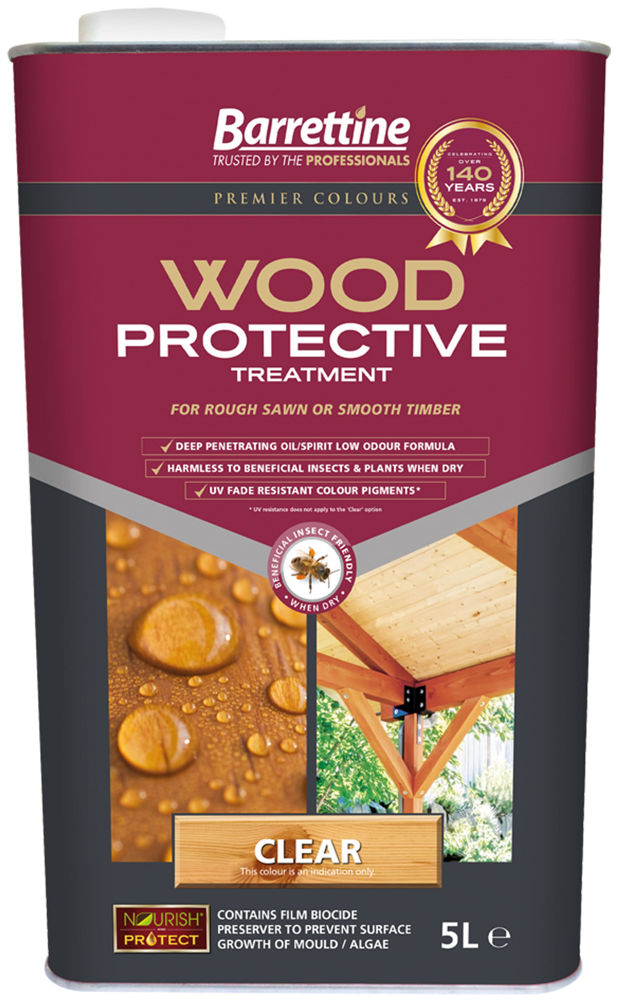 Barrettine Wood Protective Treatment - Clear - 5L
