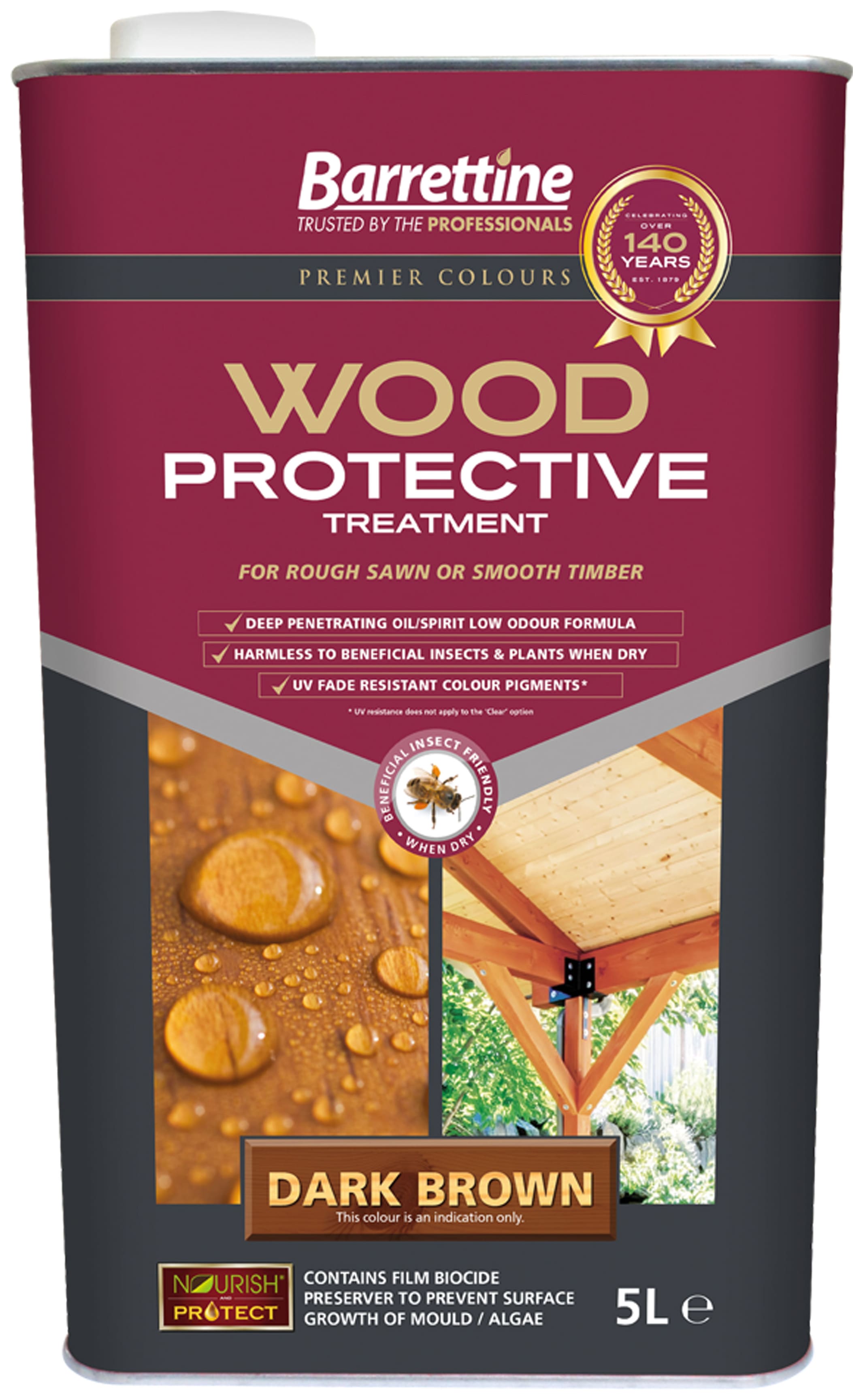 Barrettine Wood Protective Treatment - Dark Brown -