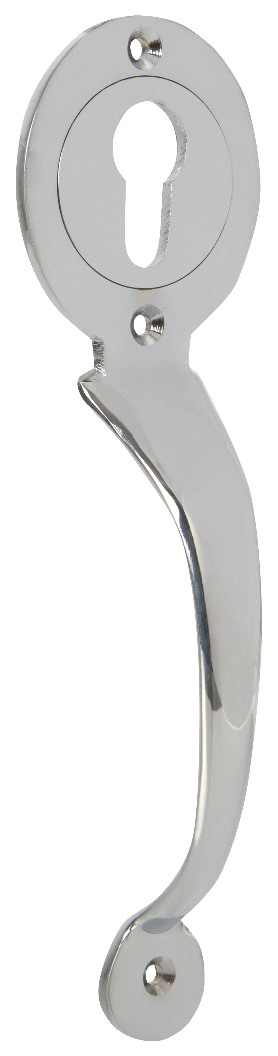 Image of GateMate B147201C Chrome Pull Handle for Euro Profile Long Throw Lock - 8in (200mm)