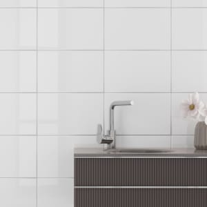 Wickes White Gloss Ceramic Wall Tile - 400 x 250mm - Single