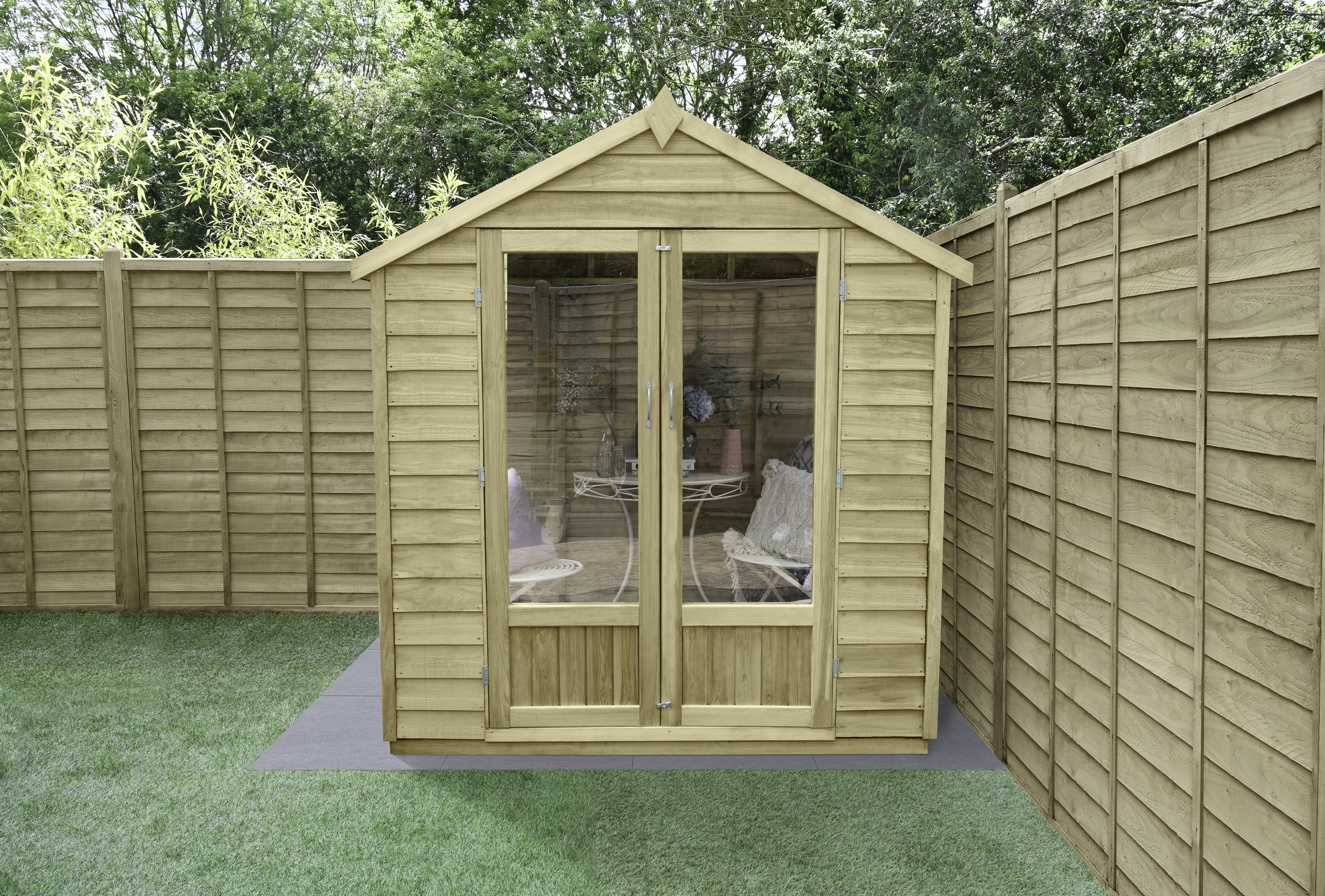 Image of Forest Garden Oakley 6 x 4ft Overlap Apex Summerhouse with Base