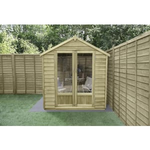 Forest Garden Oakley 6 x 4ft Overlap Apex Summerhouse with Base & Assembly